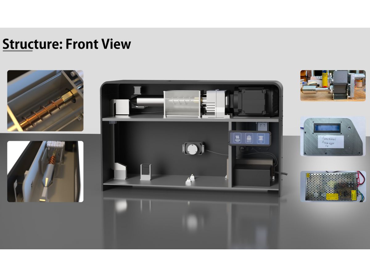 Structural front view of the Re-creator