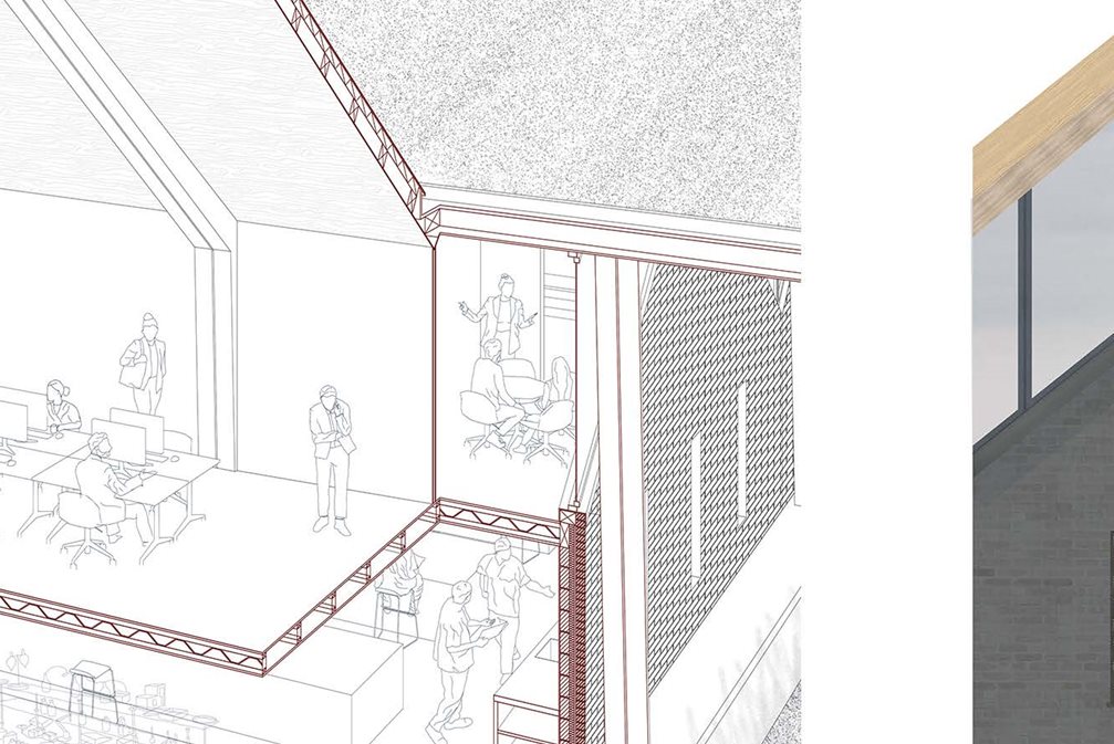 Drawing of the aeration staircase