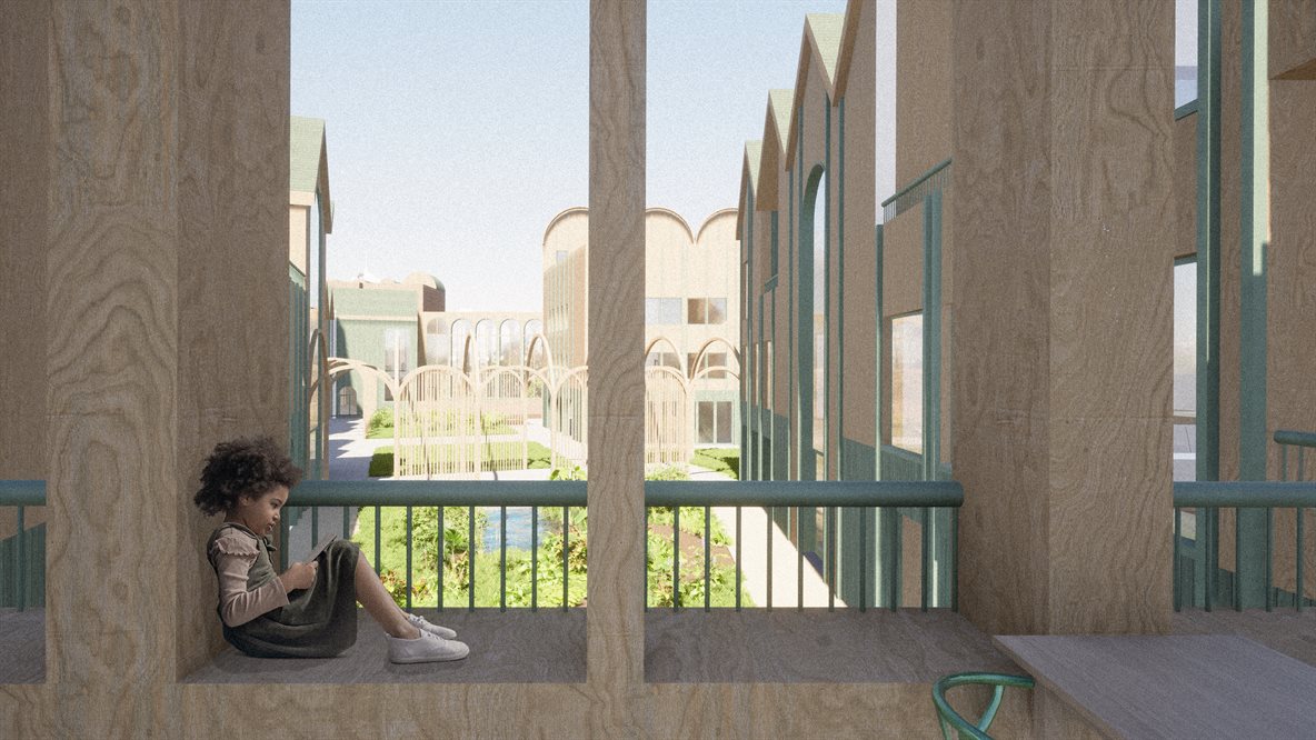 Balcony view of Crocus Place