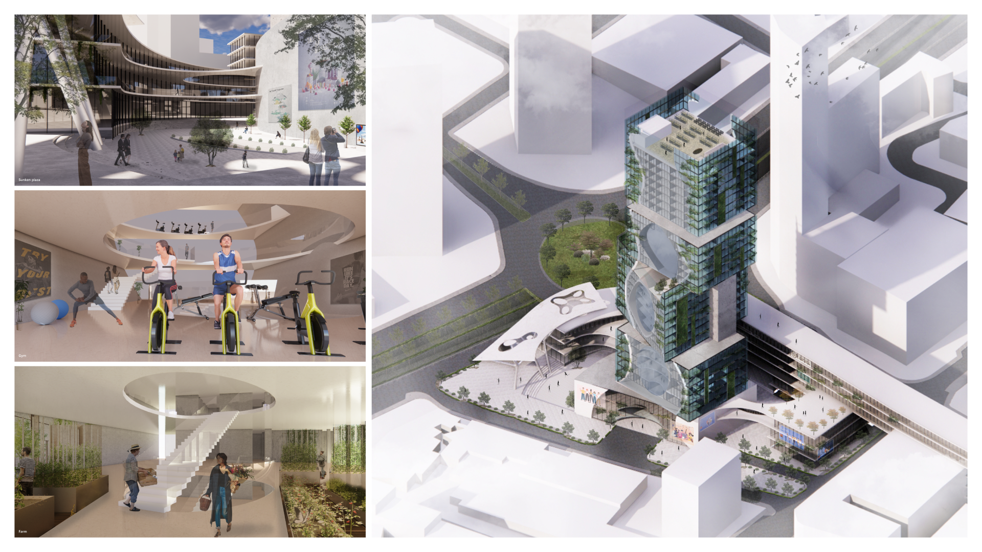 Rendered images of the building