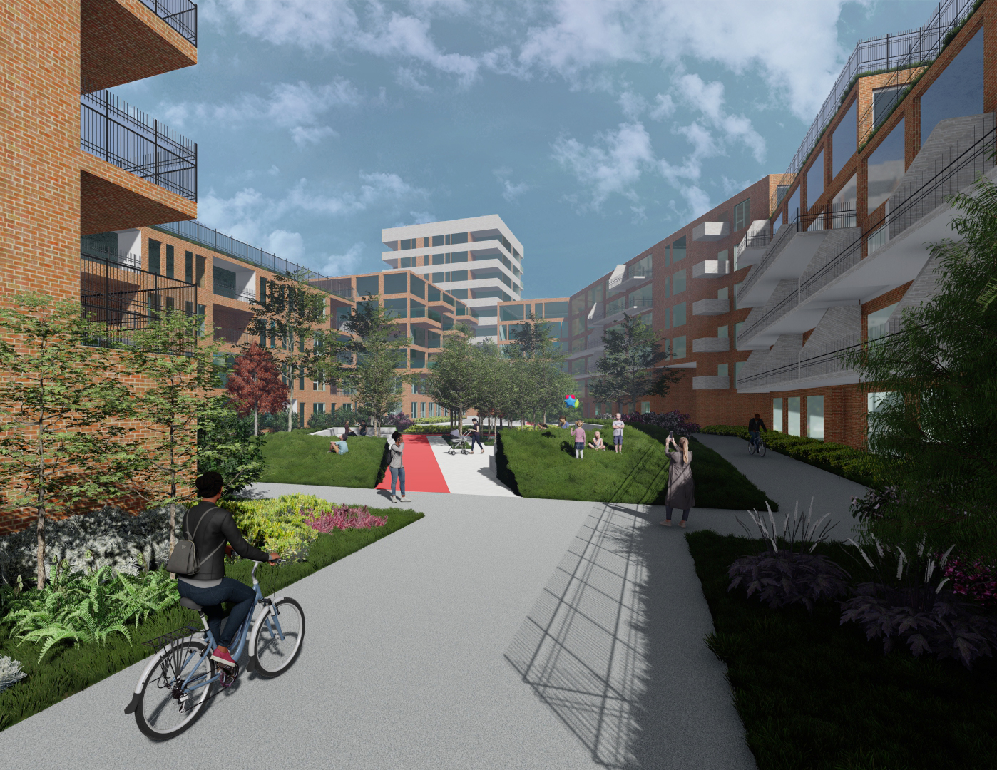 AI rendering of a courtyard Courtyard