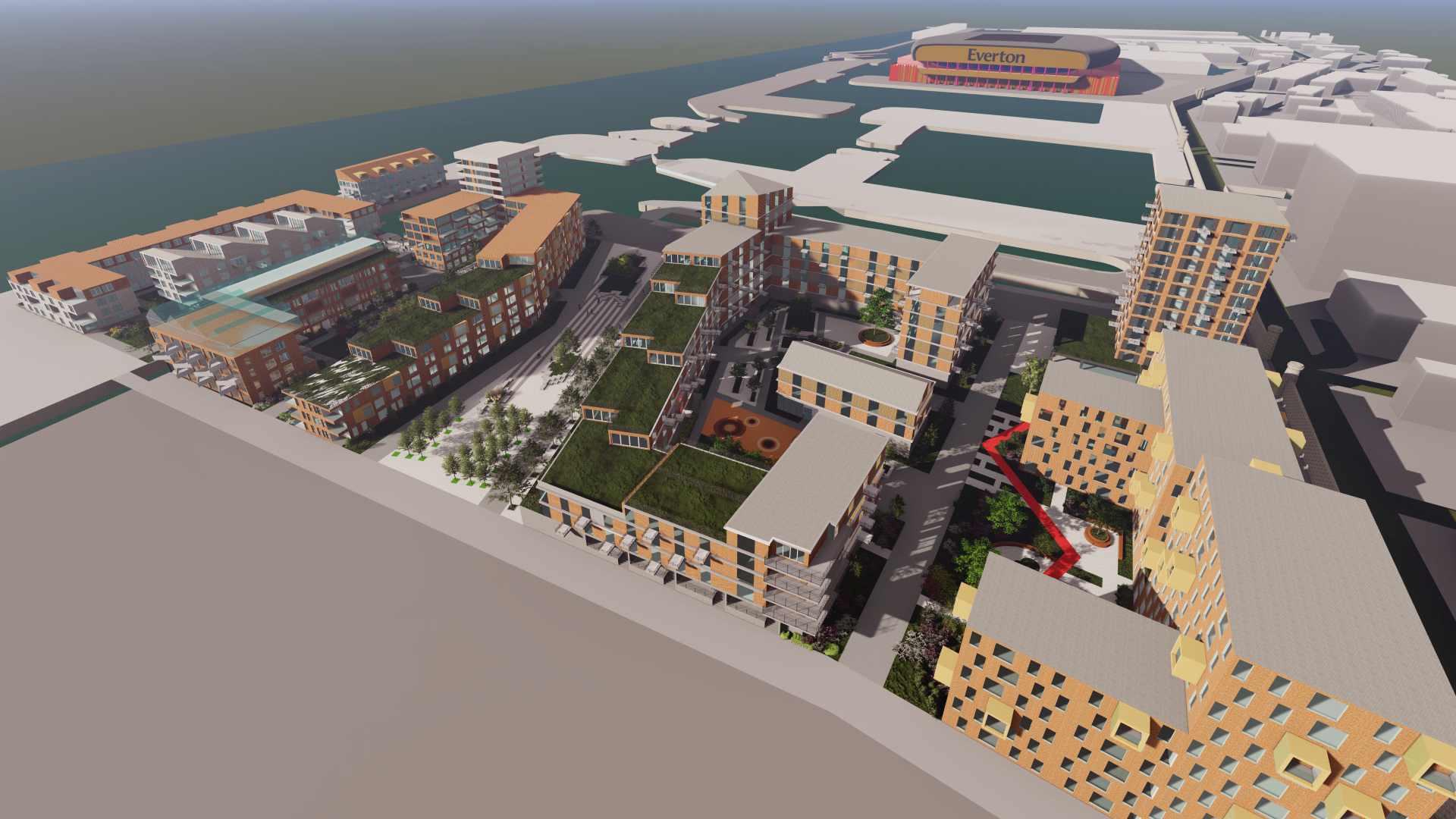 AI rendering of an Aerial view