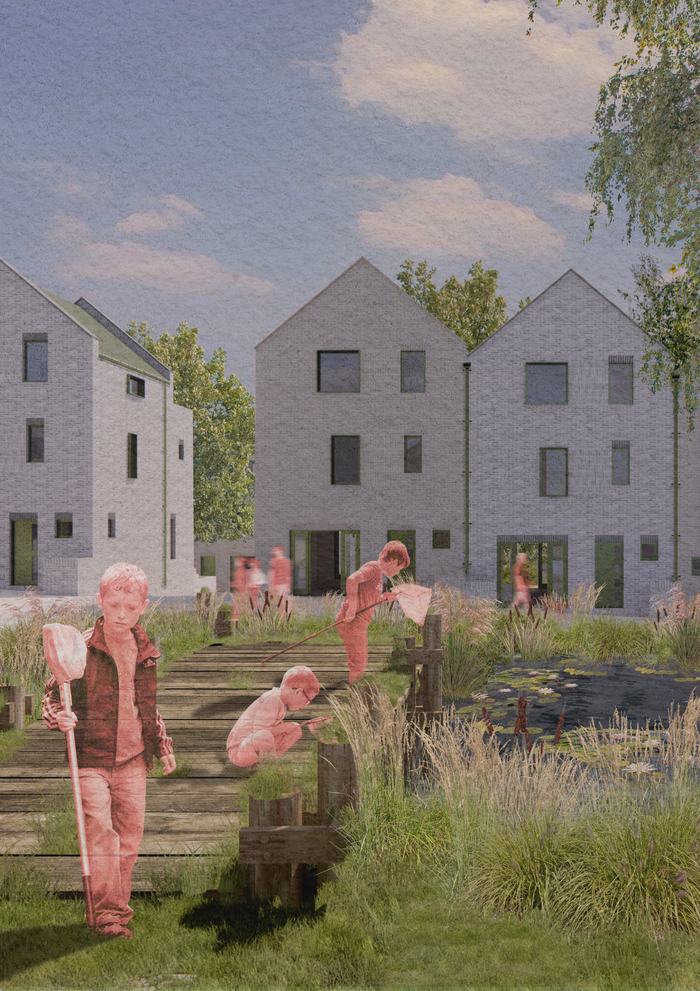 Drawing of pond dipping