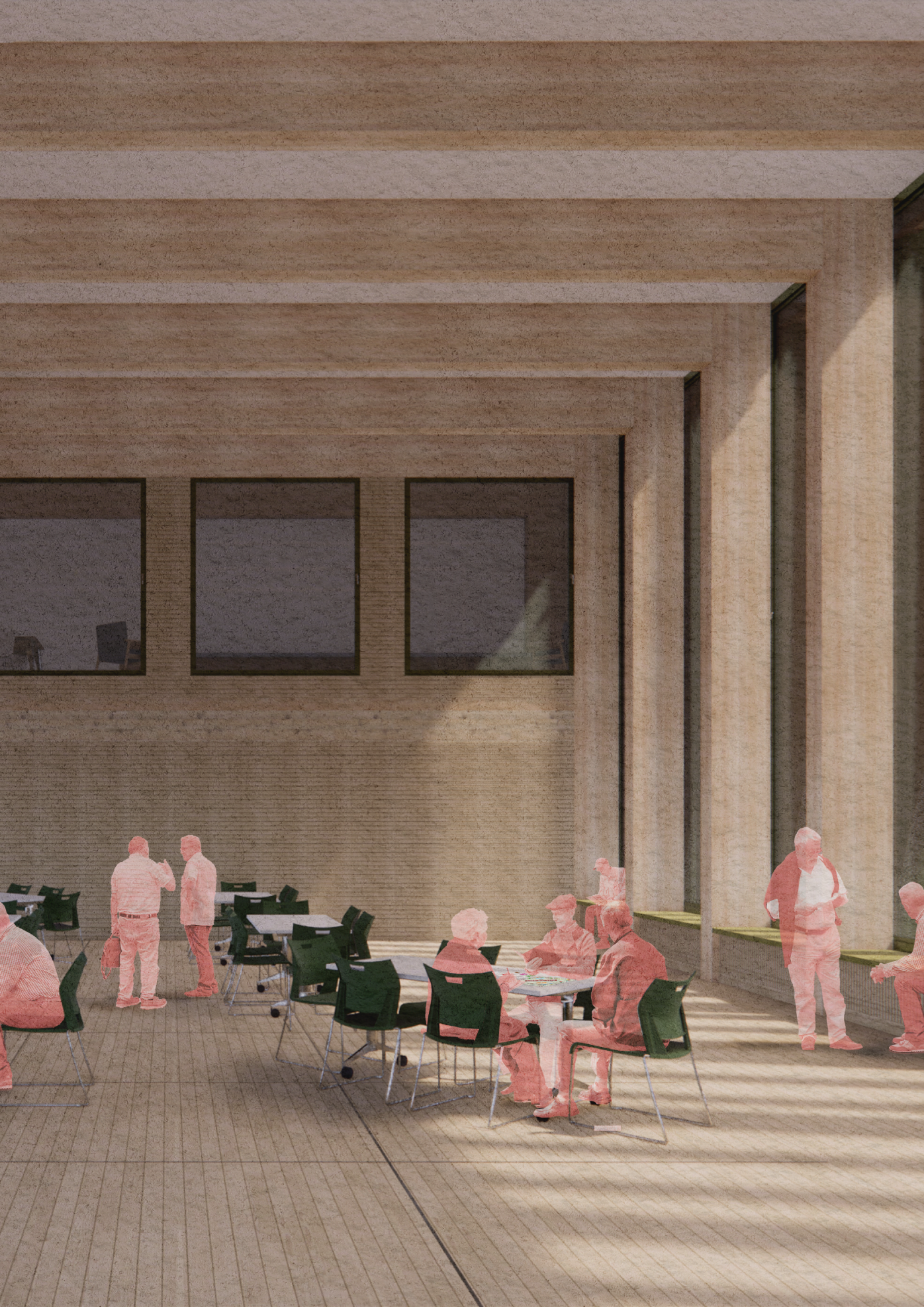 Rendering of the community hall