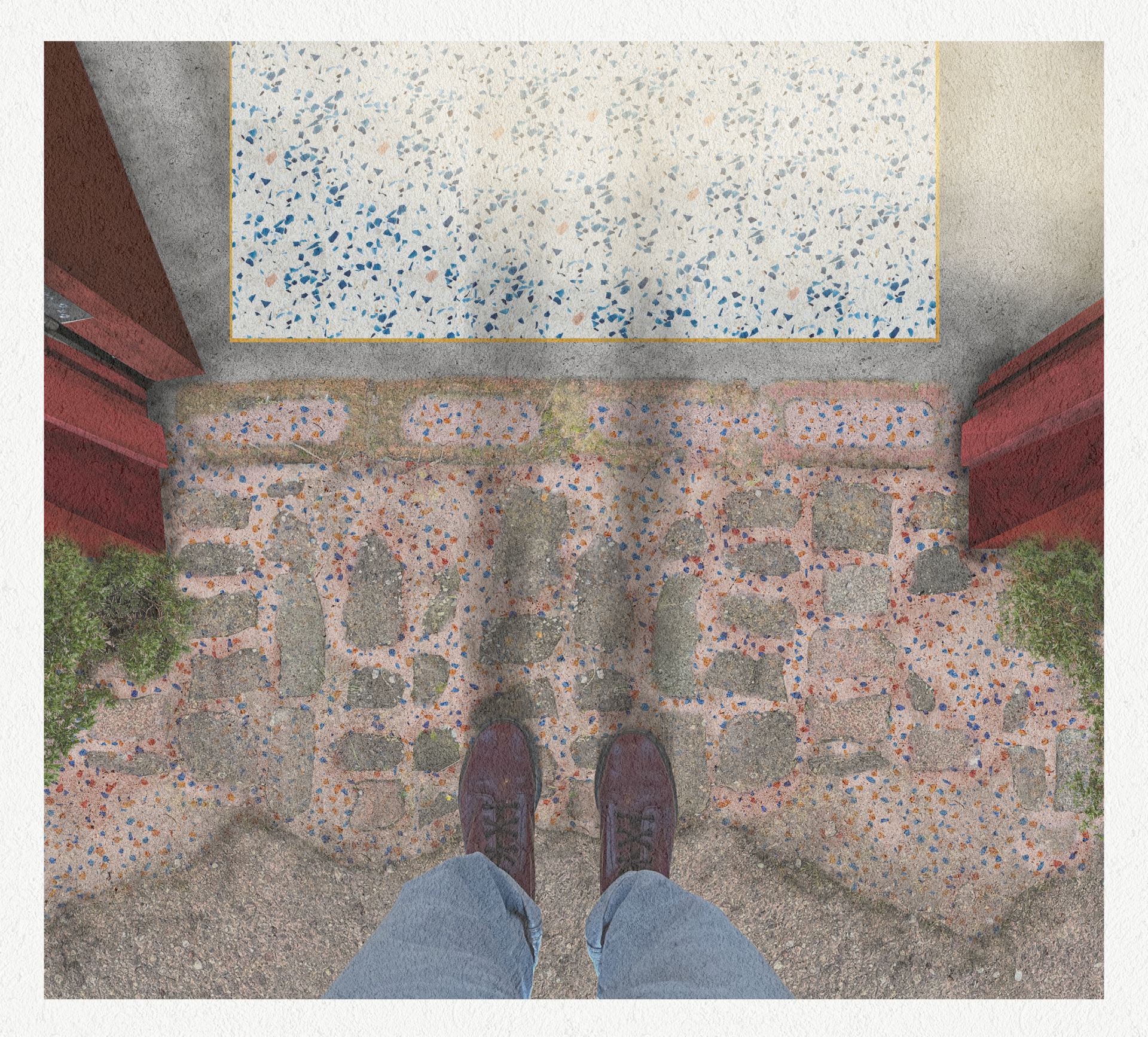 Architect's rendering of the threshold of the workshop