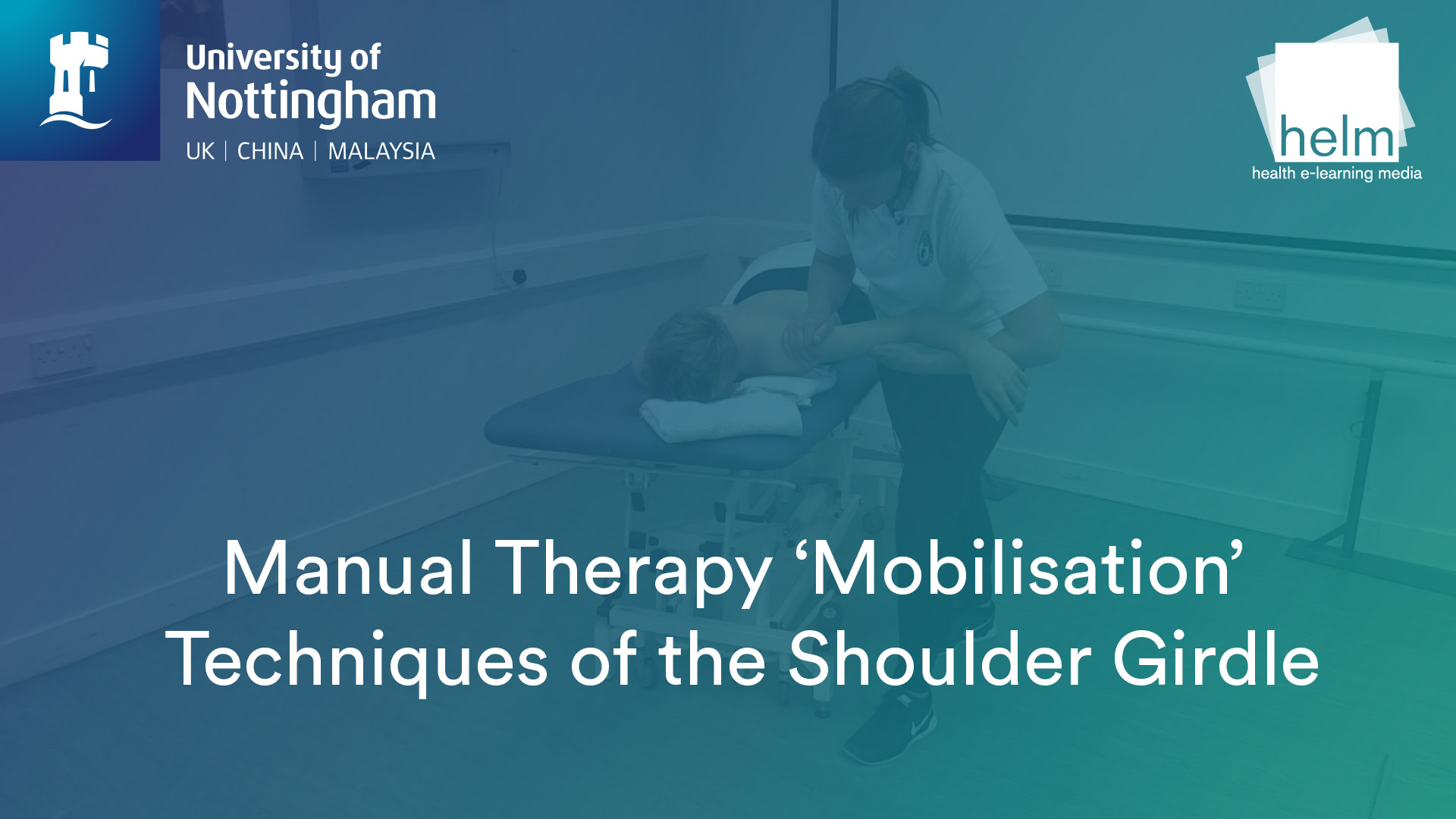 Manual therapy mobilisation techniques of the shoulder girdle test