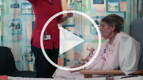 Medical practitioner with a dementia patient