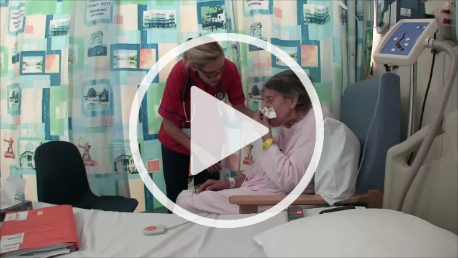 Medical practitioner with a dementia patient