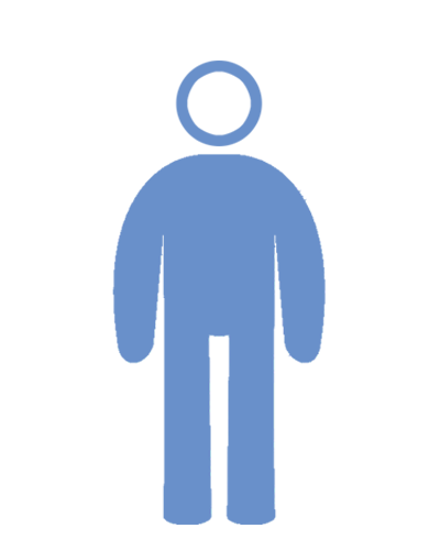 An icon of a man standing