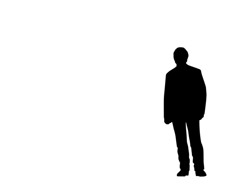 Father standgin in silhoutte