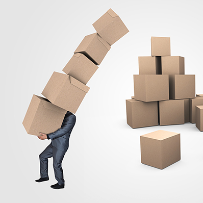 Business men carrying inanimate object dangerously