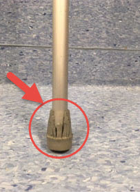 Broken crutch with highlight