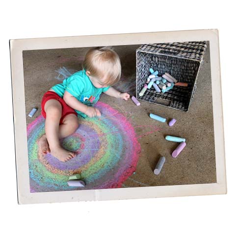 Photo illustrating solitary play