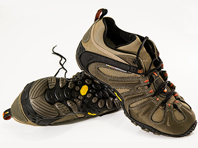 Shoes that represent a child getting dressed