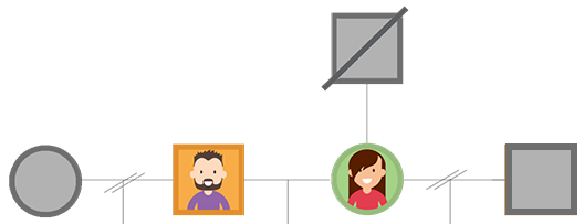 A child cuddling and a child looking