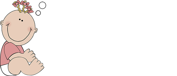 Baby girl sitting and thinking