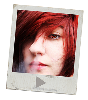 A face of a teenager