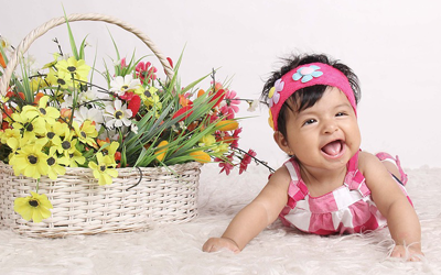 A child 6 months old