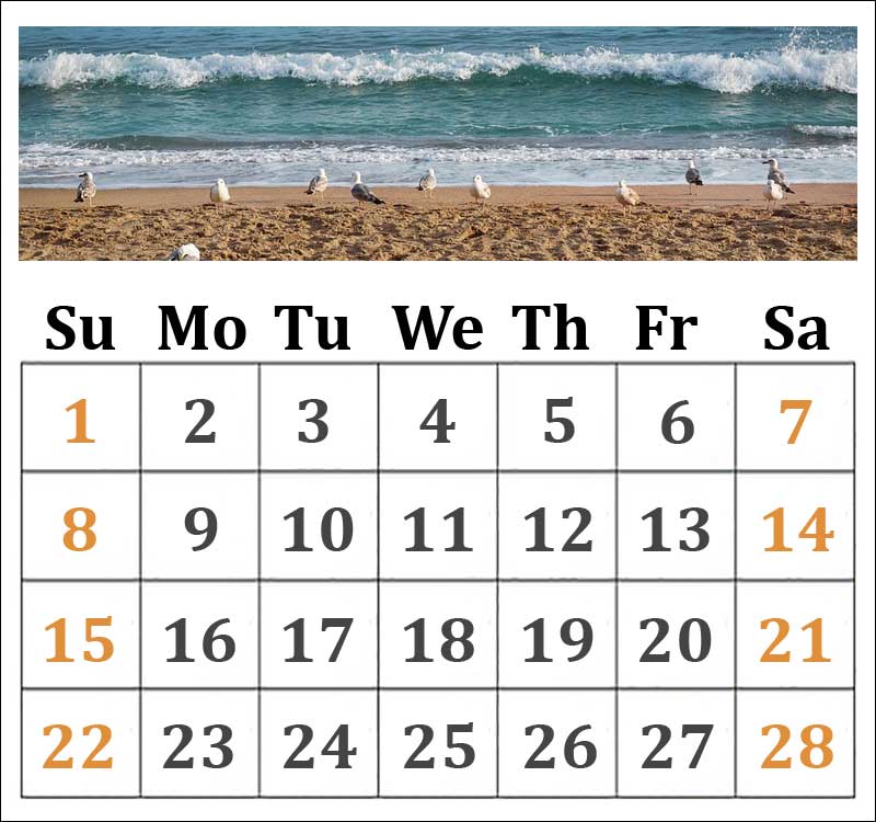 A picture of a calendar