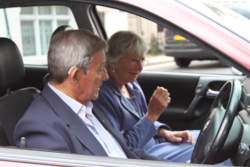 Hearing aid user in a car