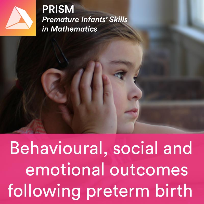 Behavioural, social and emotional outcomes following preterm birth
