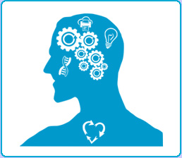 Human behaviour head icon