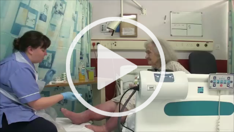 Medical practitioner with a dementia patient