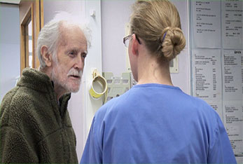 Jim wants to stay in hospital