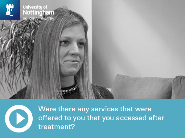 Were there any services that were offered to you that you accessed after treatment?
