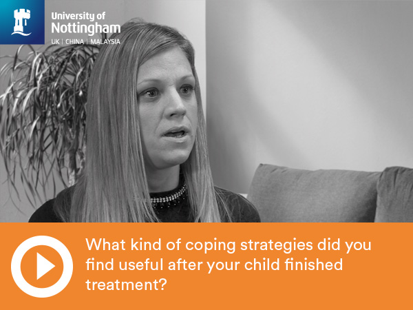 What kind of coping strategies did you find useful after your child finished treatment?