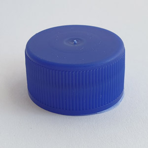 blue specimen container lid