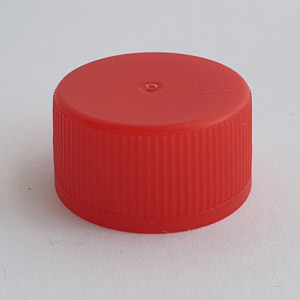 red specimen container lid