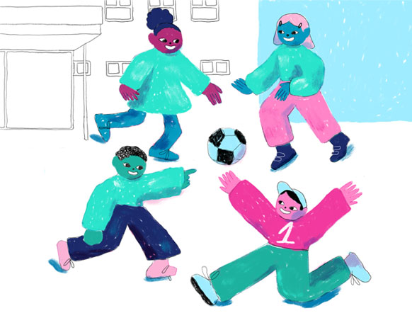 Introduction illustration for the Babygro resource showing children playing.