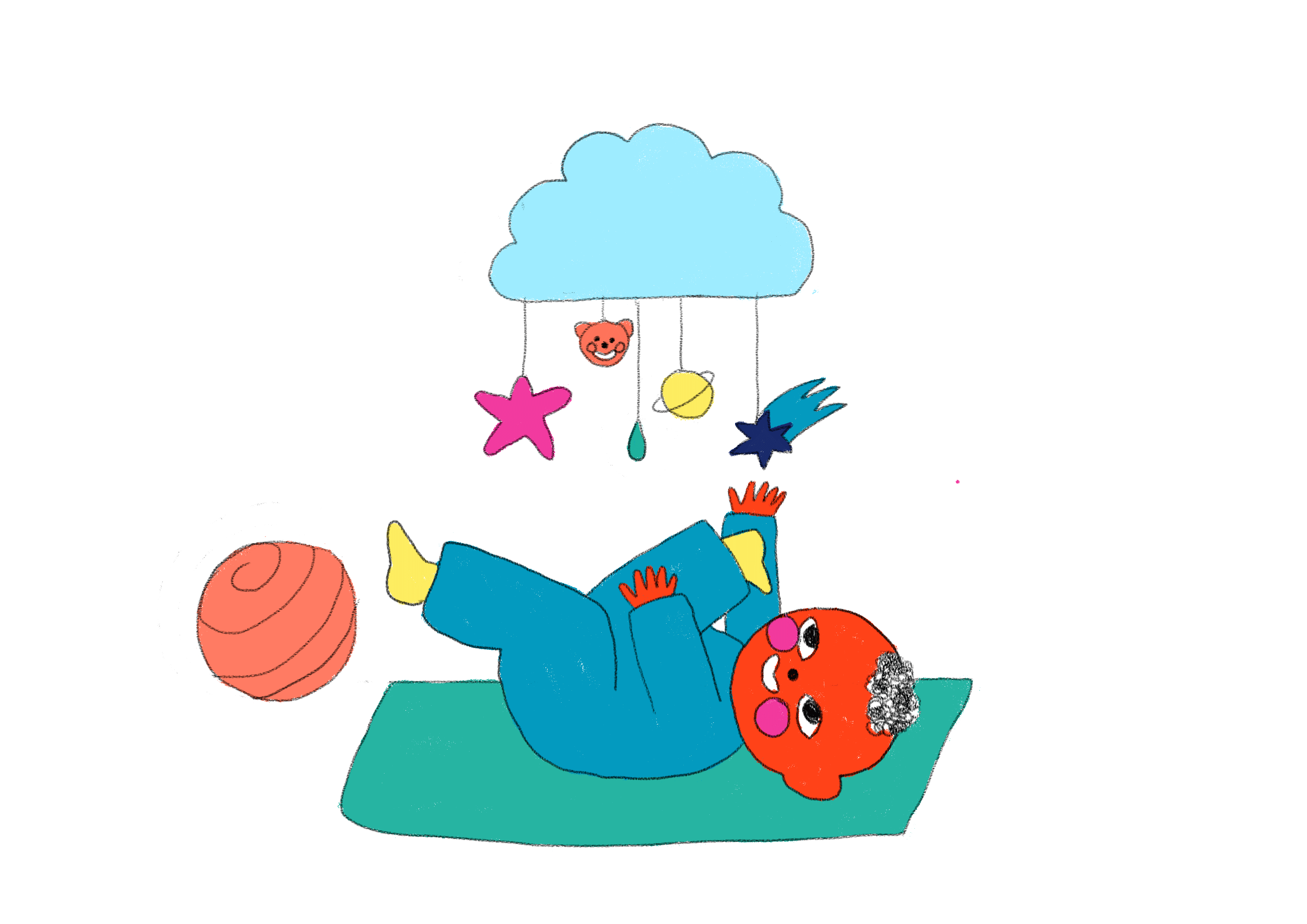 BabyGRO - baby playing on its back.