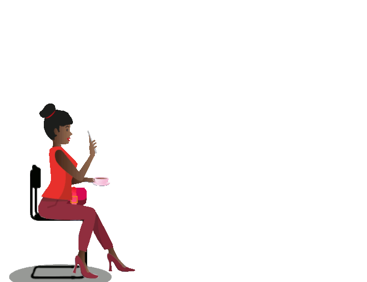 Curious Relative with mobile phone.