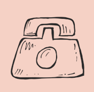 An illustration of landline telephone.