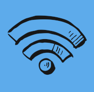 An illustration of WiFi icon logo.