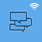 A text message consultation illustration button.