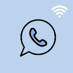 A Whats App consultation illustration button.