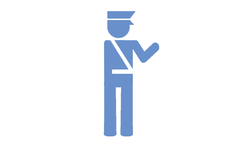 An icon of a policeman