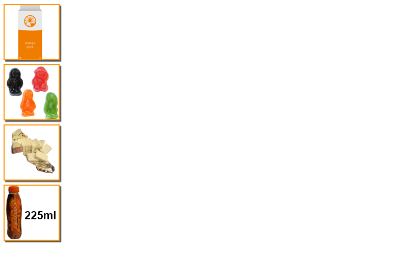 Images of sugary food