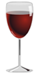 A large glass of wine.