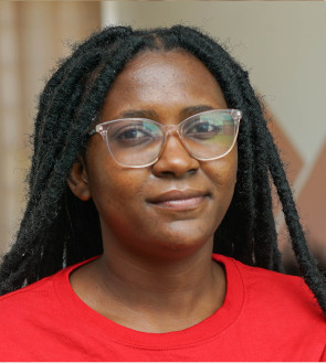 Female student stating that only older people need to be vaccinated.