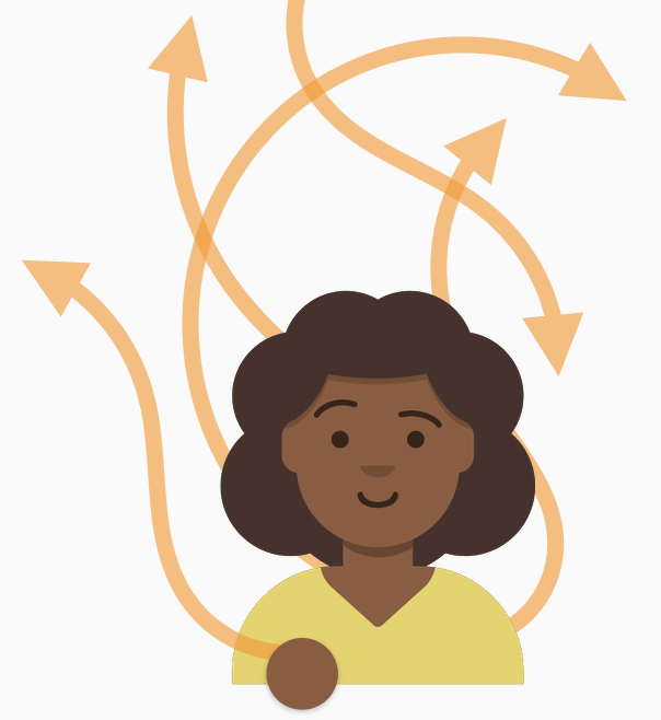 Imaan with many arrows around her.