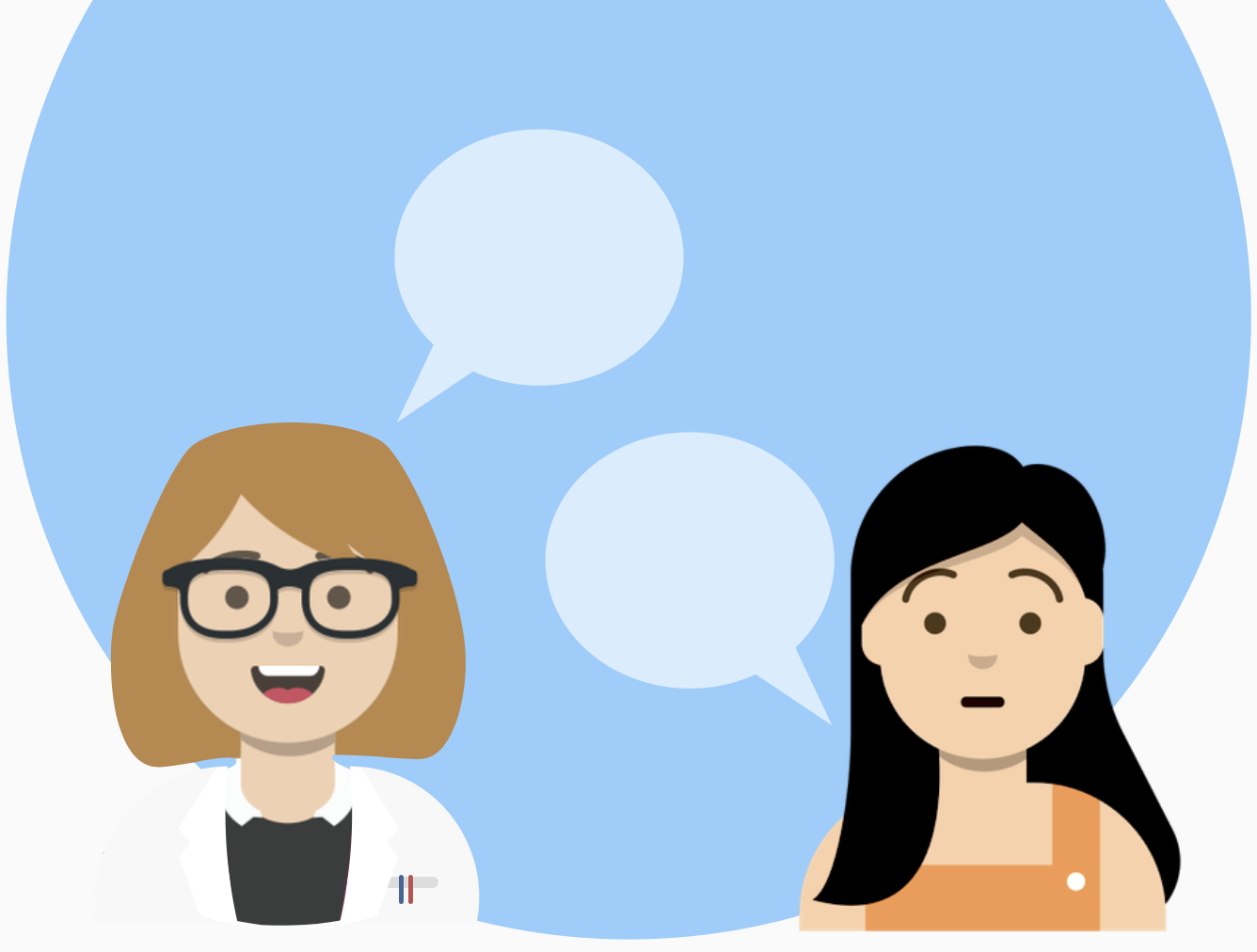 Anna speaking to her NGO worker