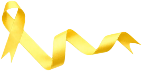 Yellow sarcoma cancer ribbon