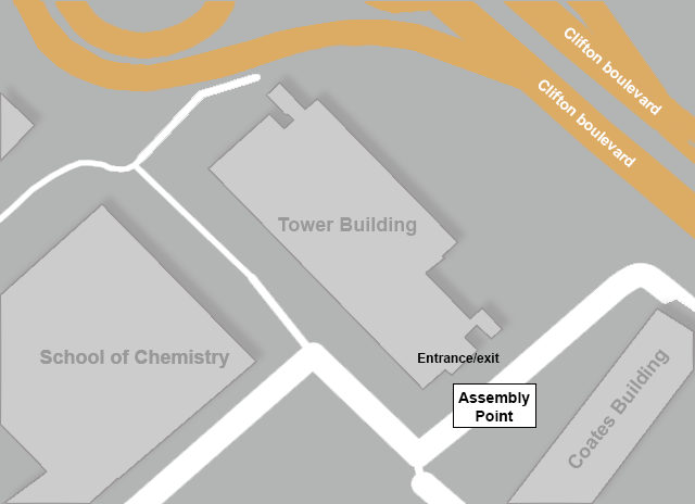 Assembly point for the tower buidings