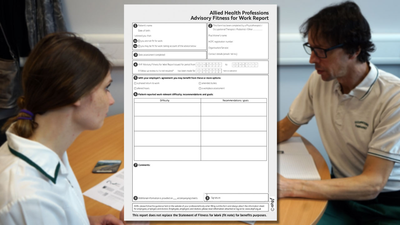 Lousie and Michael discussing the AHP form