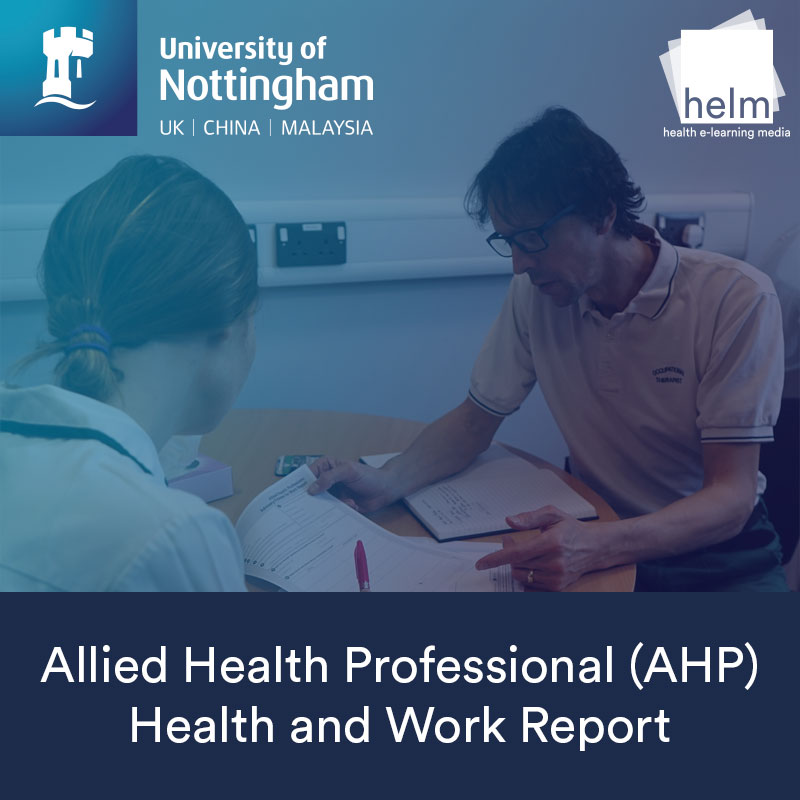 Allied Health Professional (AHP) Health and Work Report