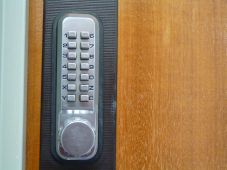 Keypad door lock.